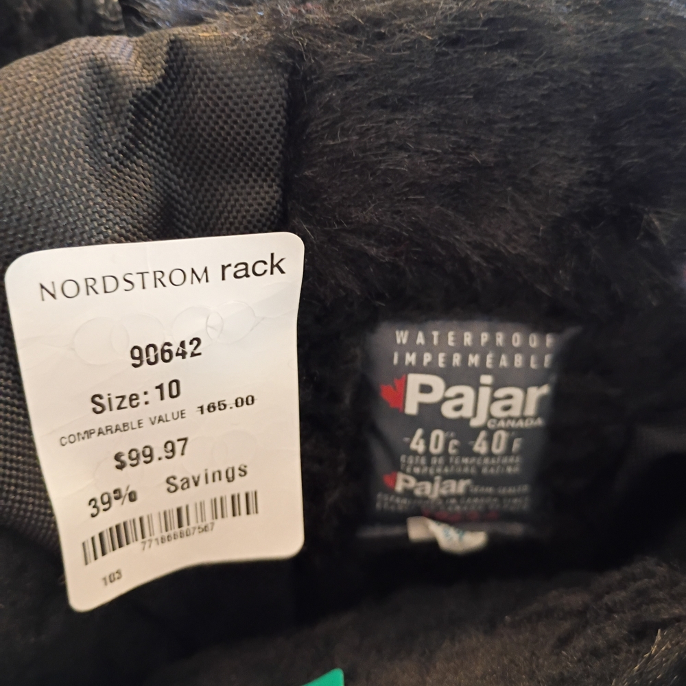 Pajar Canada Black&Hot PinkBootsNWT MSRP$498 ExtremeQuality&Comfort AwesomePrice - Picture 3 of 6